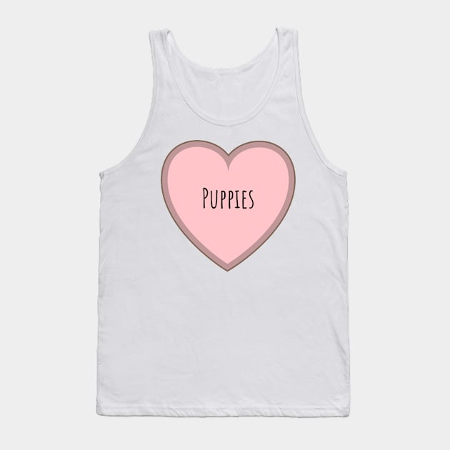 Puppies. Heart shape Tank Top by BloomingDiaries